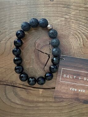 Black Onyx Bead Stretch Bracelet